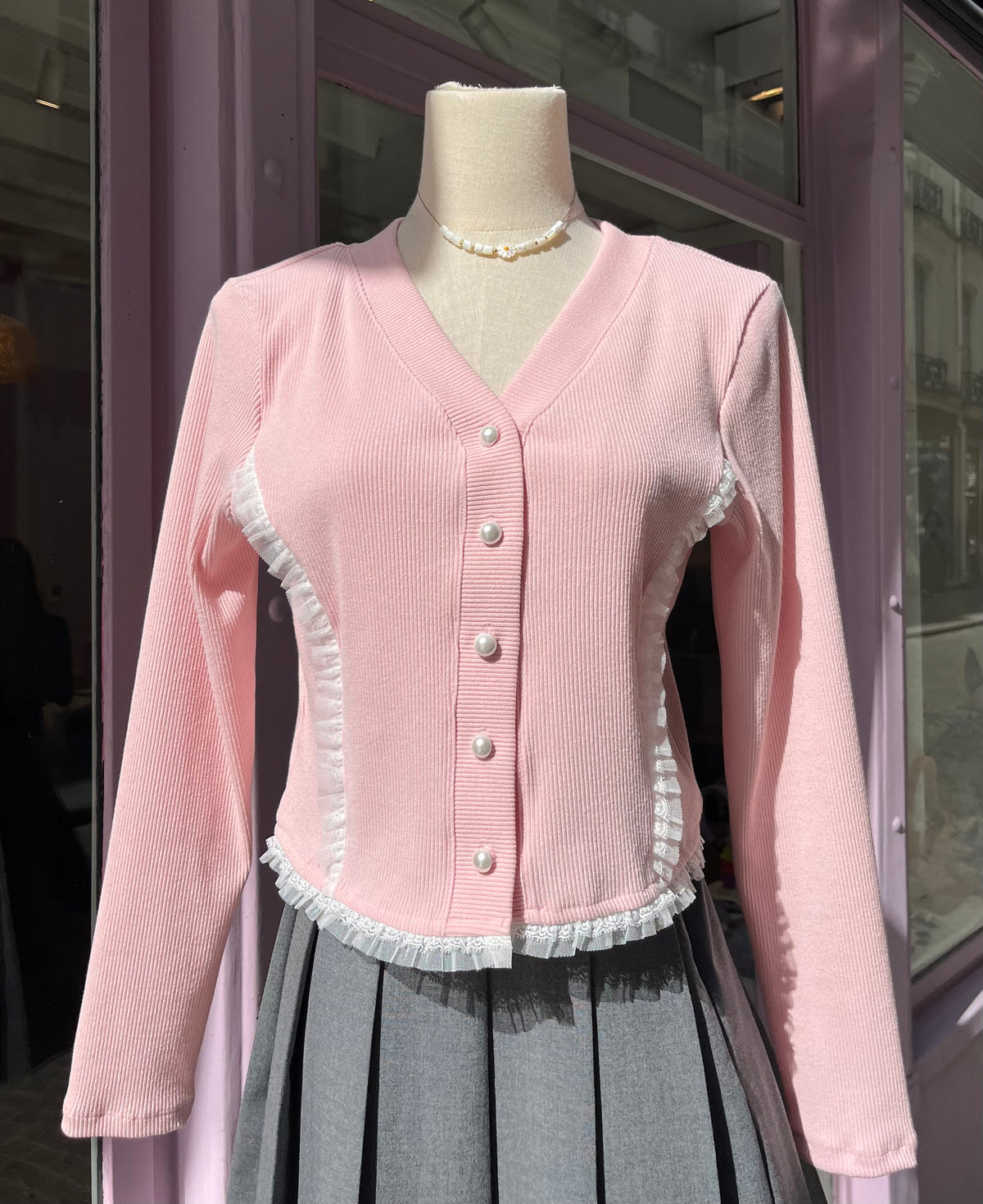 Gilet dentelle