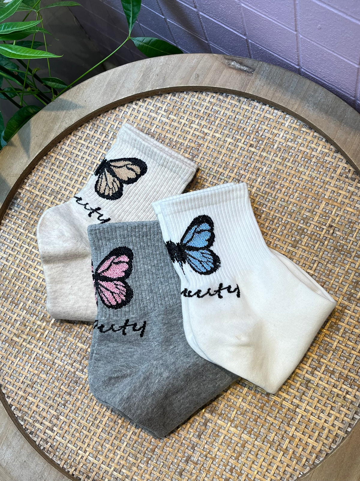Chaussettes papillon